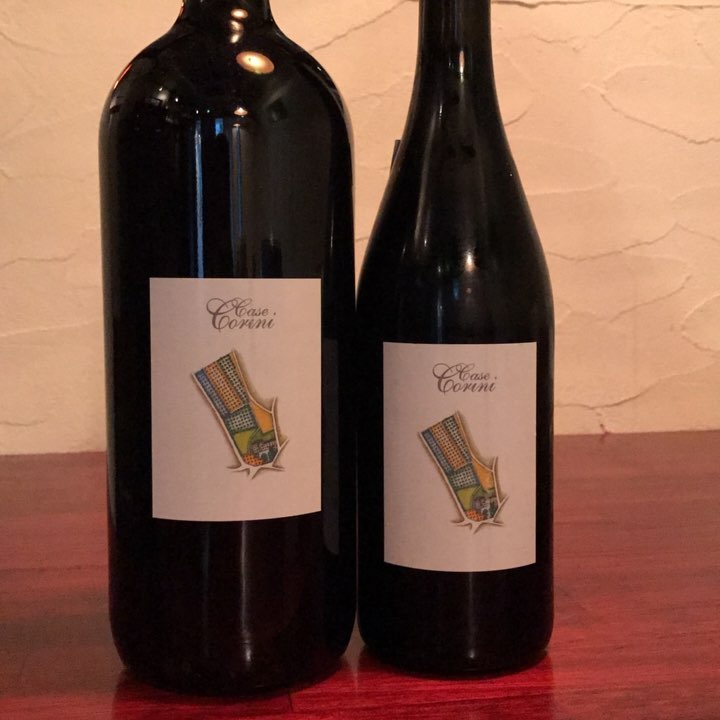 カーゼコリーニ  ヴィノット(マグナム)グラスで開けてます。#カーゼコリーニ大好き#イルフェソワフ#750mmじゃないよ#少しオリがあるけど気にしない