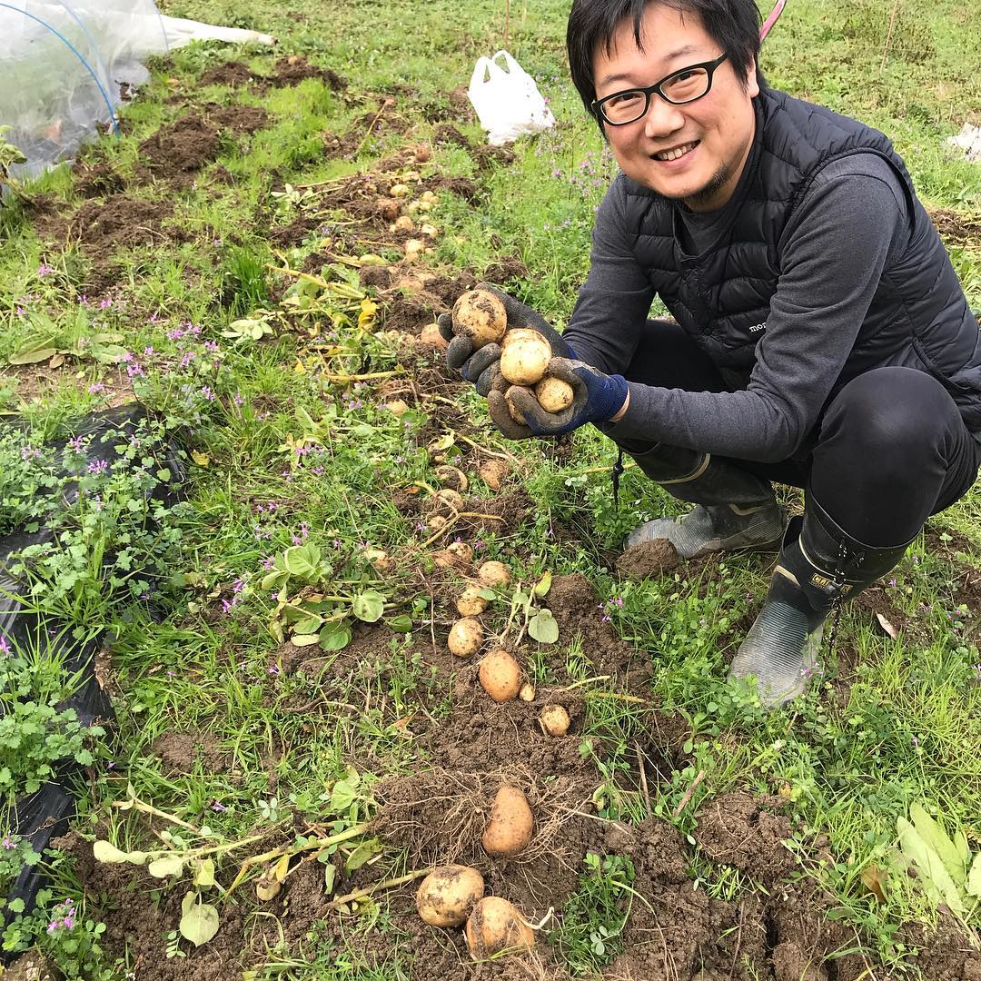 不作ながらもジャガイモ掘ったどー🥔#今日はあったかい#椎茸も採れた
