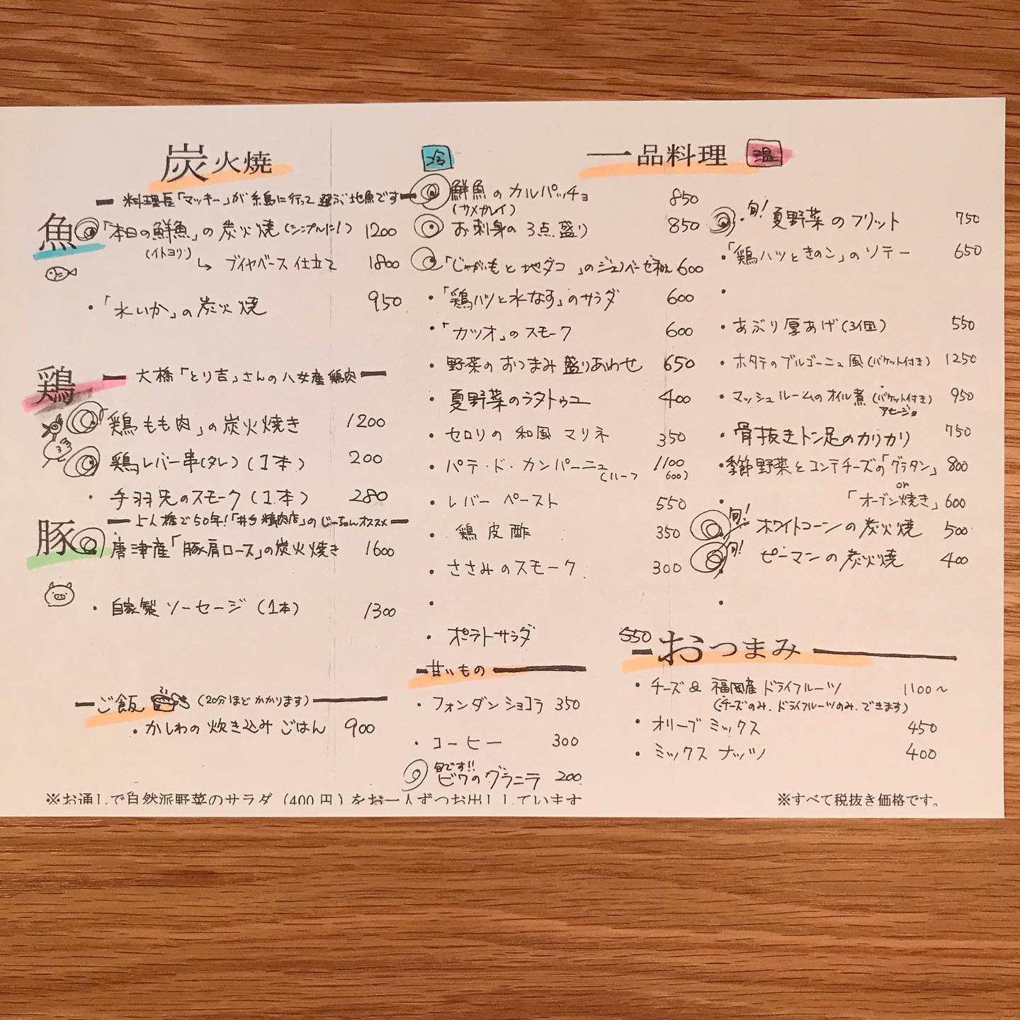 本日(7/6)のメニュー#イルフェソワフ#ワインと日本酒