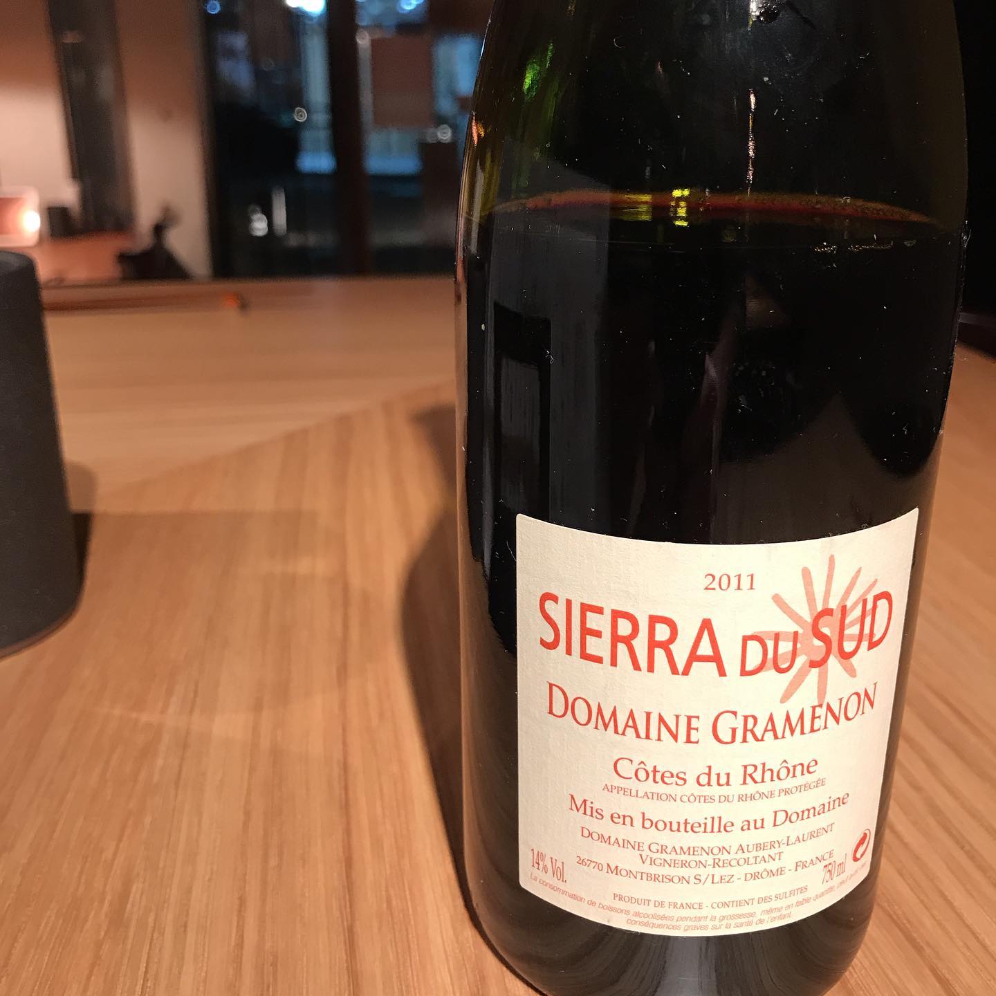 グラムノンのバックビンテージ開けてます！シラー・ドゥ・シュッド2011#イルフェソワフ #ワイン#日本酒 #薬院#警固