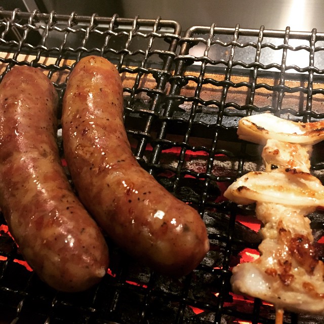 自家製ソーセージと軟骨ブリブリとコリコリ